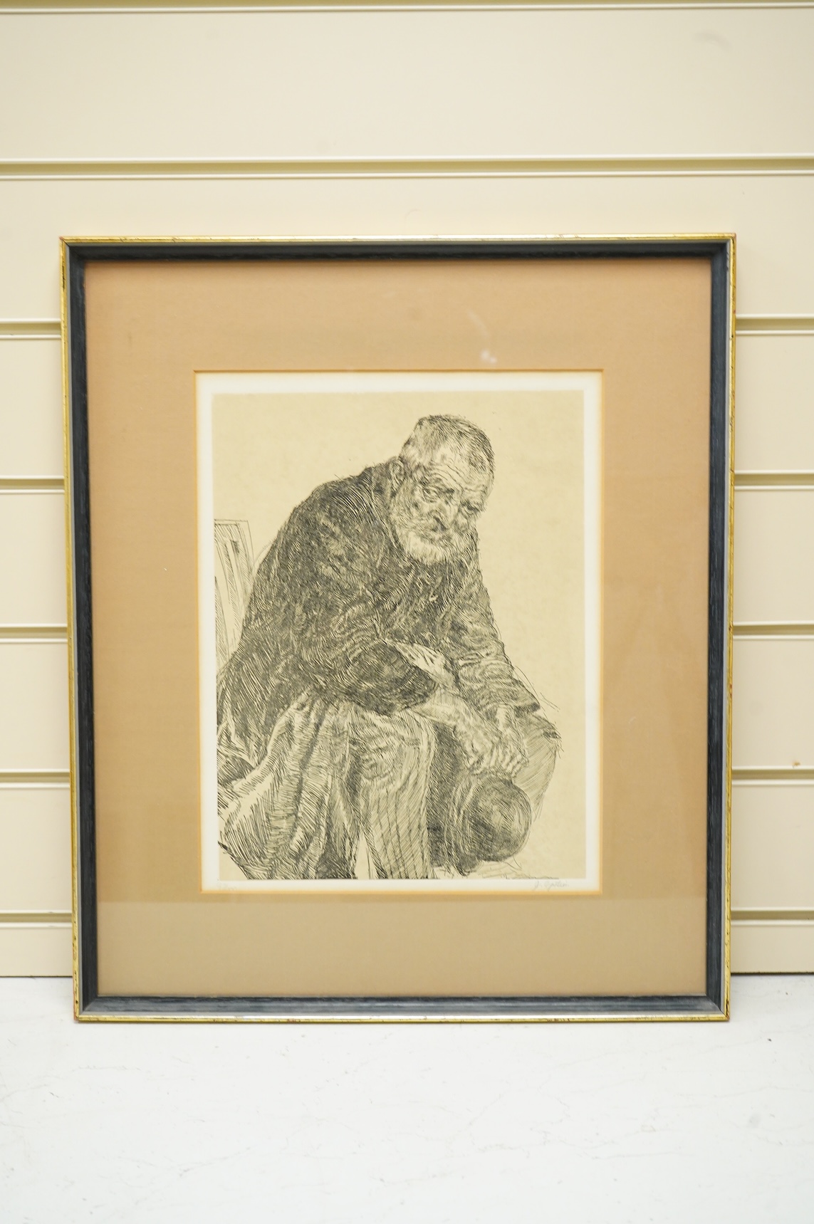 Jacob Epstein (1880-1959), Portrait of Moses Reicherson, signed in pencil, limited edition 92/100, lithograph, 33 x 25cm